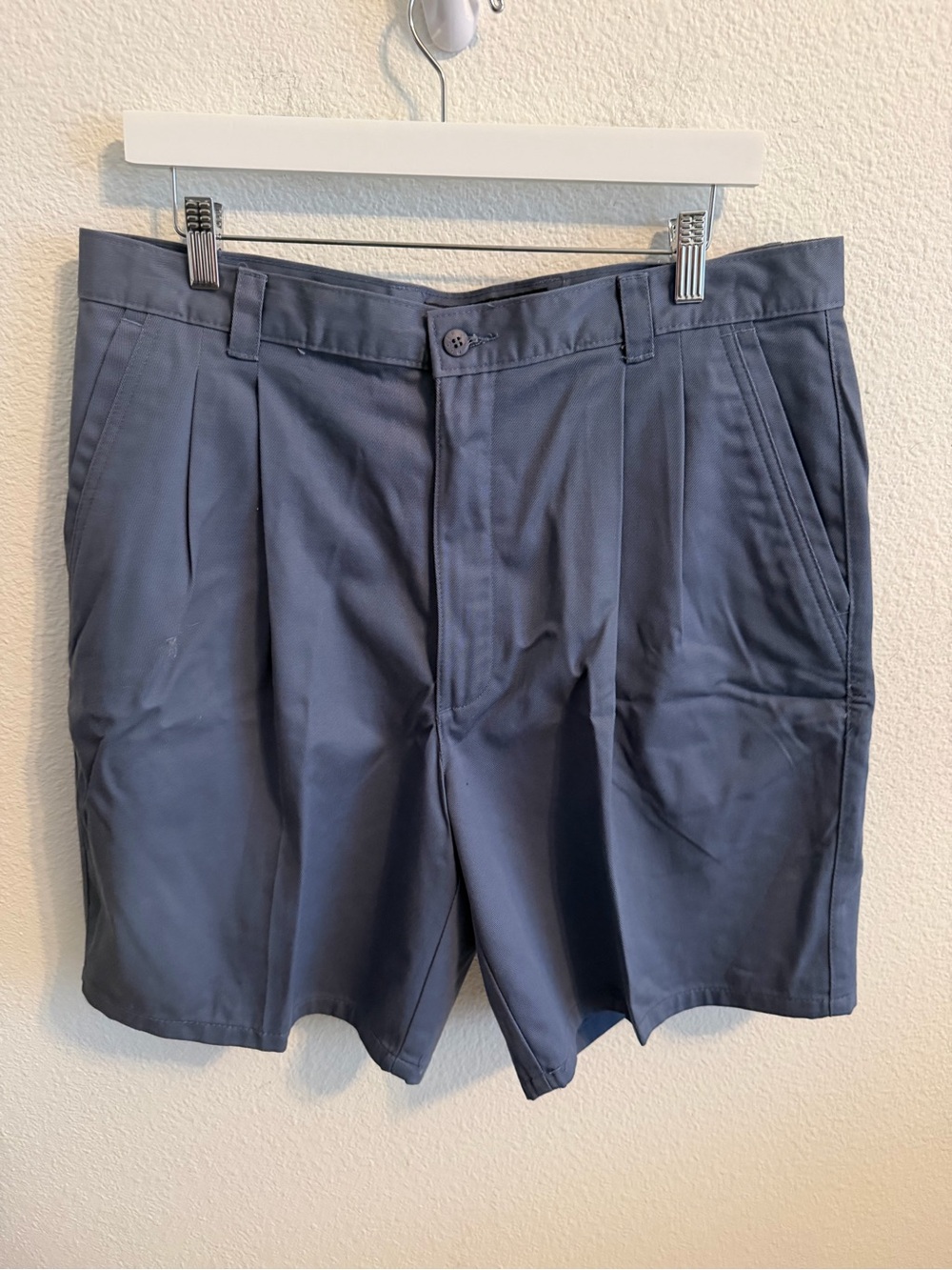 Bugle Boy Slate Blue Flat-Front Men's Shorts